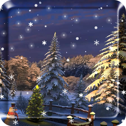 Snow tree Night Live Wallpaper  Icon
