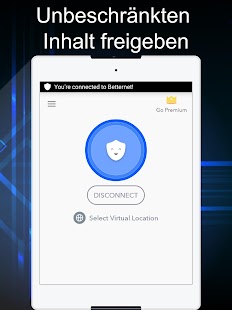 Betternet Kostenlose VPN Proxy & Wi-Fi Sicherheit Screenshot