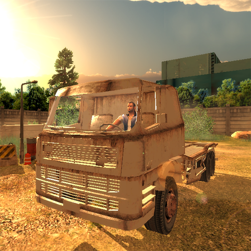 Heavy Truck Driver Danger Road logo