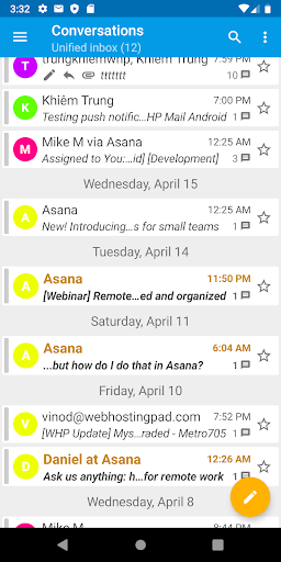 Android application WHP Mail screenshort