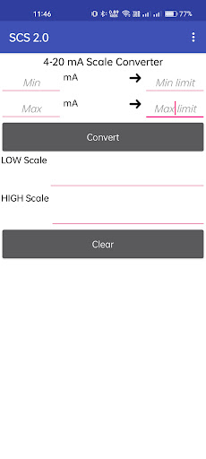 Android application 4-20 mA Converter screenshort