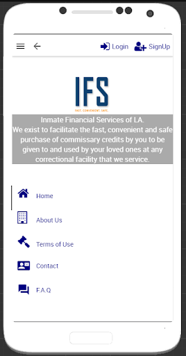 Android application Inmate Financial Services screenshort
