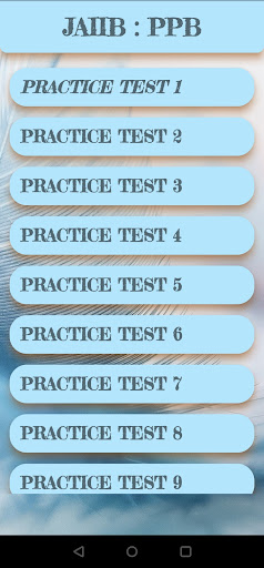 Android application JAIIB PPB PRATICE TESTS screenshort