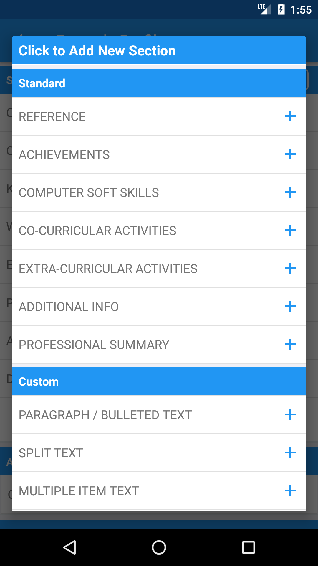 Android application Resume Builder, CV Maker & Resume Templates screenshort