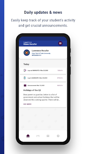 Android application Campuslink Push Notification screenshort
