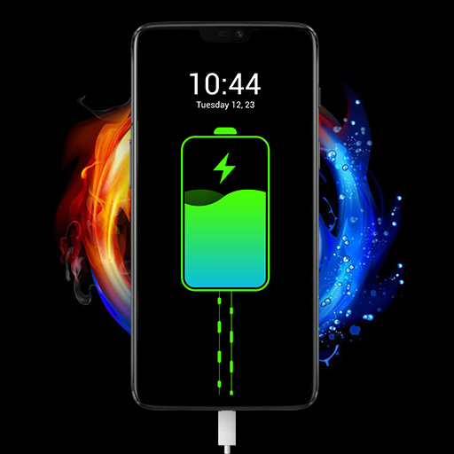 Battery charging animation Fun logo