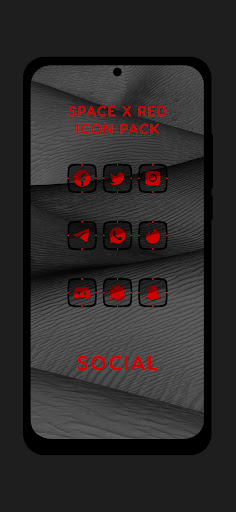 Screenshot of Space X - Red Icons
