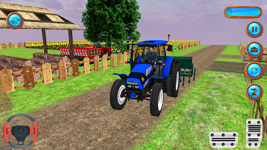 Tractor Driving Farm Game 3d
