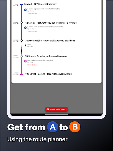 Screenshot of New York Subway – MTA Map NYC