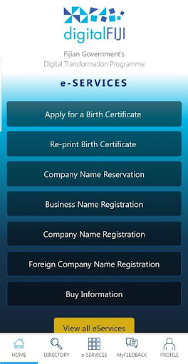Android application digitalFIJI screenshort