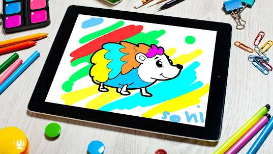 Hedgehogs Coloring.