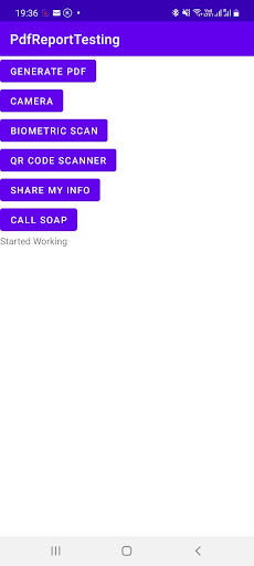 Android application Namespace demo app testing screenshort