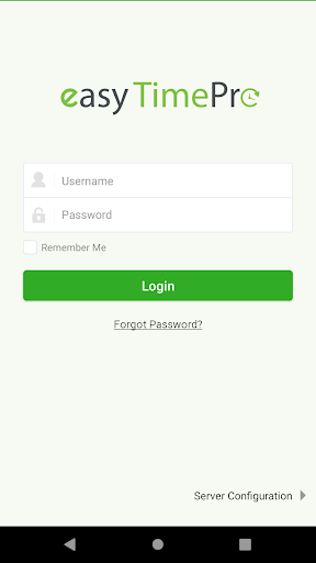 Android application easyTimePro screenshort
