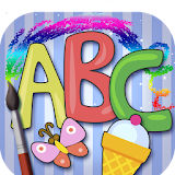 ABC alphabet to paint icon