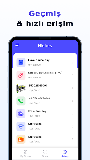 Hızlı QR ve Barkod Tarayıcı ekran görüntüsü