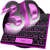 3D Black Pink Keyboard Theme icon