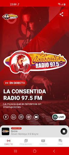 Android application La Consentida Radio 97.5 FM screenshort