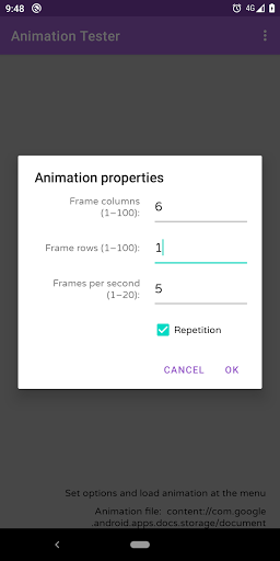 Animation Tester - Devs tool Screen 2