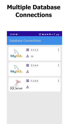 Android application SQL Client - Connect DB Server screenshort
