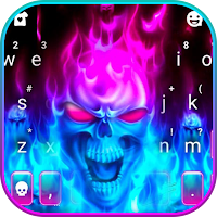 Тема для клавиатуры Horror Fire Skull