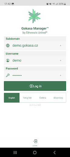 Android application GOKASA Manager screenshort