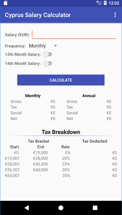 Cyprus Salary Tax Calculator - 1.33 - (Android)