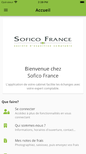 Android application Sofico France screenshort