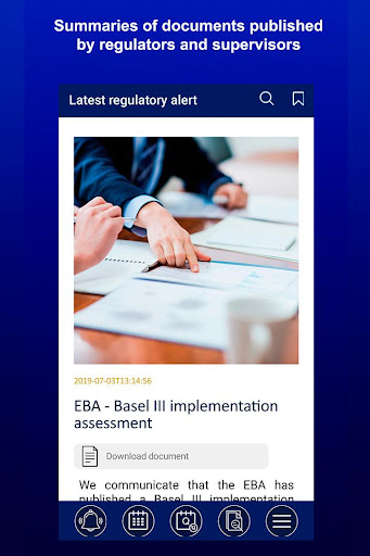 Financial regulatory alerts Screen 2