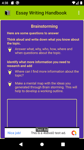 Essay Writing Handbook Screen 2