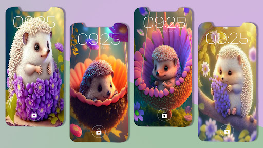 Android application Cute Hedgehog Wallpaper screenshort