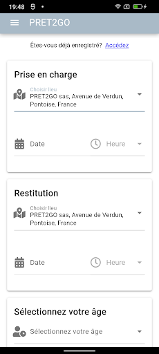 Pret2go Screen 3