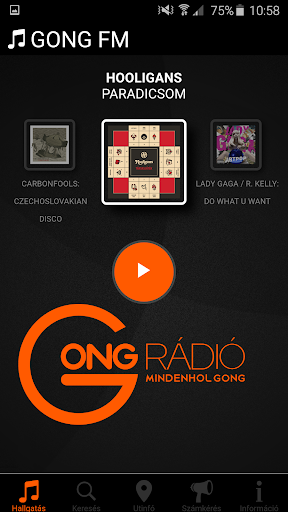 Android application Gong Rádió Kecskemét screenshort