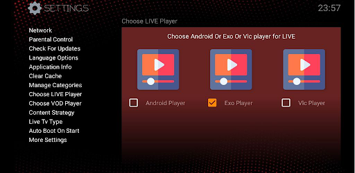 Android application iboxx player screenshort