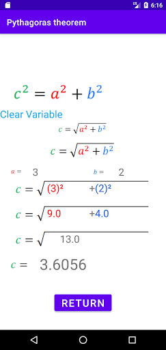 Pythagorean theorem with proce Screen 3
