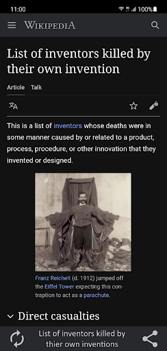 Android application Randopedia - Random Wikipedia screenshort