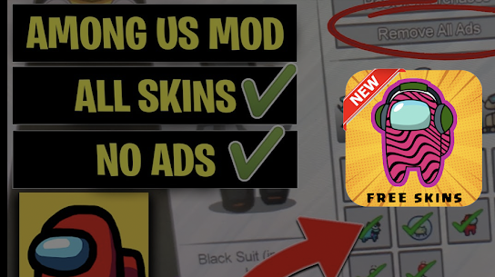 Mod for among us, Free skins menu(guide) Apk Mod for Android [Unlimited Coins/Gems] 2