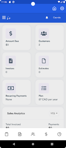 Android application Invoice+ screenshort