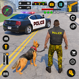 ਪ੍ਰਤੀਕ ਦਾ ਚਿੱਤਰ US Police Dog City Crime Chase