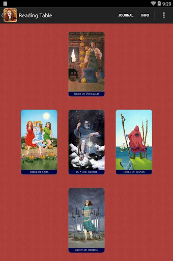 Screenshot of Llewellyn's Classic Tarot