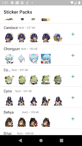 genshin impact WAStickers Screen 2