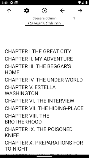 Android application Book, Caesar's Column screenshort