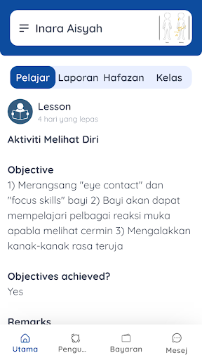 Anugerah Bestari Parent Screen 3