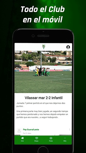 Android application Arenys de Mar CF screenshort