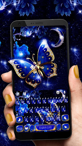 Blue Fancy Butterfly Theme Screen 2