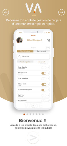 Android application VADE screenshort