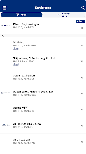 Techtextil Navigator Screen 3