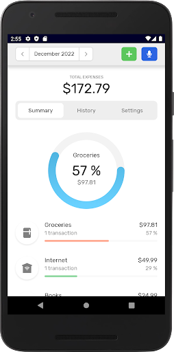 Gougou Expense Manager Screen 2