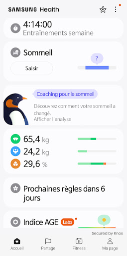 Aperçu de l'application