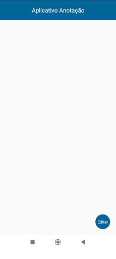 Android application Anotações screenshort