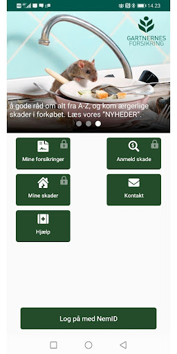 Android application Gartnernes Forsikring screenshort